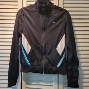Women's Junior's NIKE Mesh Jacket with Pockets Full Zip Up Front Size Medium EUC